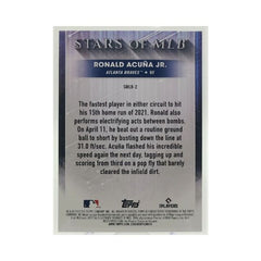 2022 Topps Stars of MLB SMLB-2 Ronald Acuña Jr. - Atlanta Braves Venezuela